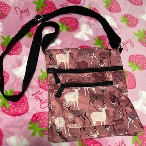 Scottish Deer Print Crossbody Bag — Cottagecore Casual Purse Purchased Scotland
